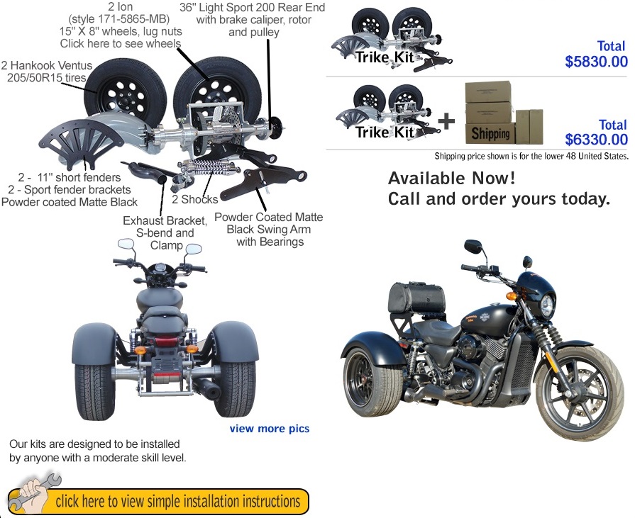 Frankenstein Trikes Harley-Davidson Street 750 & 500 Frankenstein